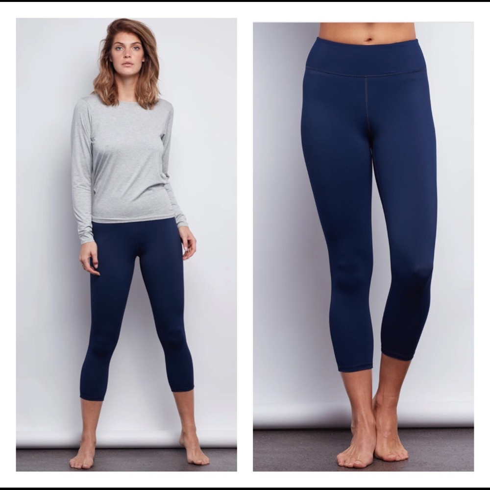 Haven Collective sculpt cropped legging in nautical navy NWT size 3 (12-14)